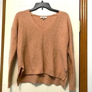Madewell Peach V-neck pullover